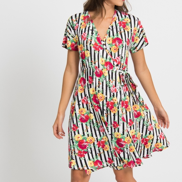 agnes and dora heritage wrap dress